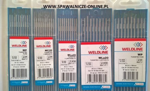 ELEKTRODA WOLFRAMOWA TIG ZIELONA WP 1,6X150