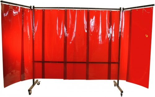 PARAWAN SPAWALNICZY Z RAMIONAMI OPEN WELD SOLID ULTRA Z KURTYNAMI LAMELOWYMI 4100x1900 mm (szer x wys) 