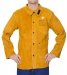 WELDAS-Golden Brown™ skórzana kurtka spawalnicza z dwoiny bydlęcej z plecami z trudnopalnej bawełny 44-2530P/XL