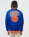 Mitchell & Ness kurtka NBA Heavyweight Satin Jacket New York Knicks OJBF3413-NYKYYPPPROYA
