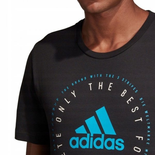 Adidas t-shirt męski czarny Mh Emblem T Dv3099