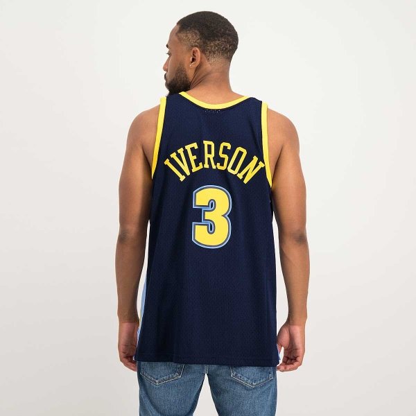 Mitchell &amp; Ness koszulka męska NBA Swingman Denver Nuggets Allen Iverson SMJY4205-DNU06AIVASBL 