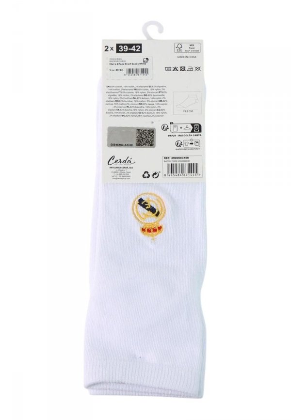 Real Madryt skarpetki 2-pack białe 2900003458
