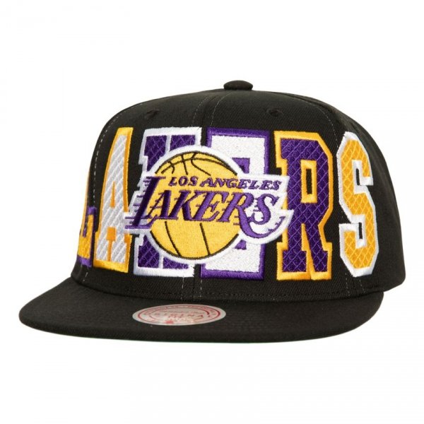 Mitchell &amp; Ness czapka z daszkiem Varsity Bust Snapback Los Angeles Lakers HHSS6461-LALYYPPPBLCK
