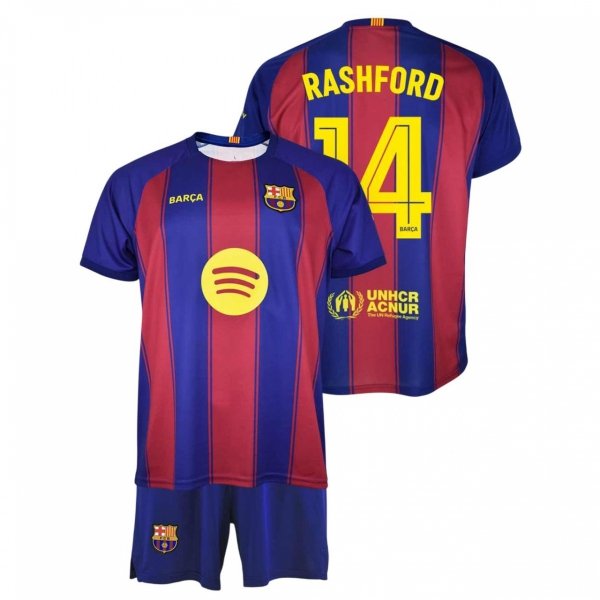 FC Barcelona Rashford komplet koszulka spodenki junior box 2025/26 BC19ERA