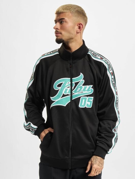 Fubu bluza męska na nuwak czarna Varsity Tape Track Jacket 6078088