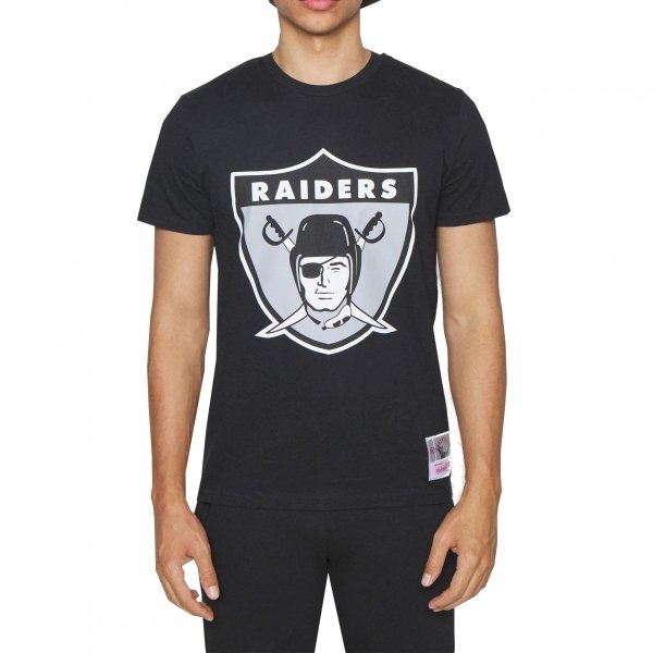 Mitchell &amp; Ness t-shirt NFL Oakland Raiders Team Logo Tee BMTRINTL1270-ORABLCK