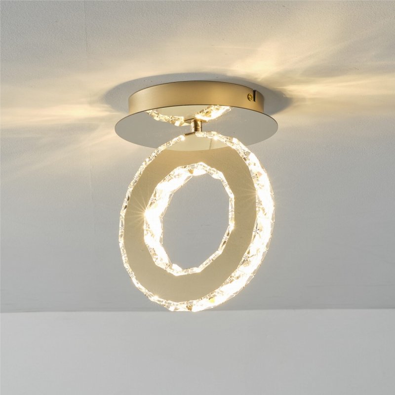 Lampa sufitowa z efektownymi kryształami GIRONA kolor Złoty, LED 10W 3000K - MX3713-1-3GT Zuma Line