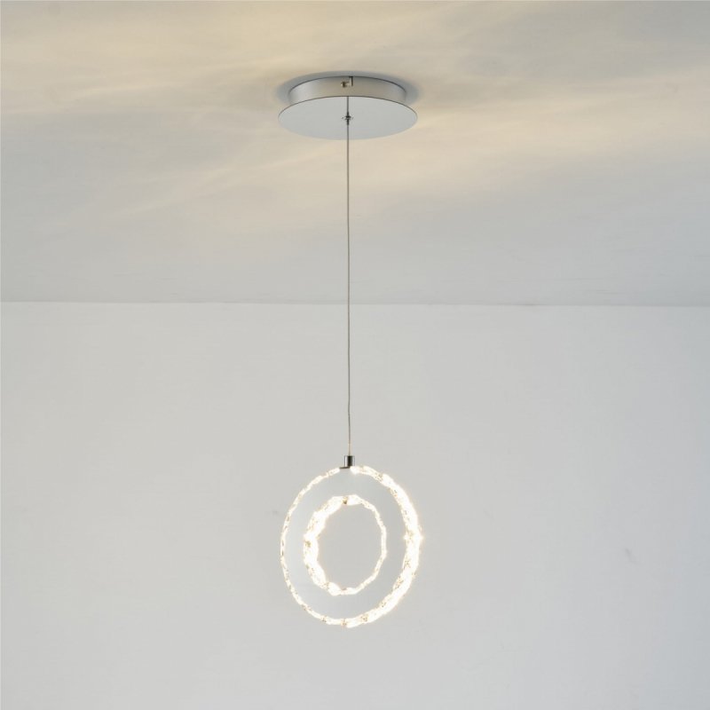 Lampa wisząca z kryształami chromowana GIRONA, LED 10W 1100Lm 3000K- MD3713-1-3CT Zuma Line