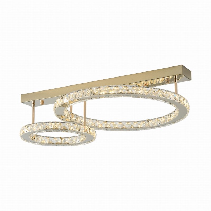 Lampa sufitowa z kryształowymi pierścieniami LED GIRONA kolor złoty,moc 36W barwa ciepła - MX3713-2-3GT Zuma Line
