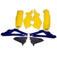 UFO KOMPLET PLASTIKÓW HUSQVARNA TC 125/250 '05-07 KOLOR OEM (ŻÓŁTY/NIEBIESKI/<br />GRAFIT) 