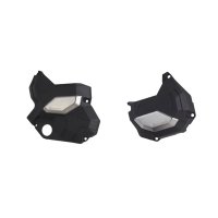 POLISPORT STREET ZESTAW OSŁONA POKRYWY (DEKLA) ALTERNATORA ORAZ OSŁONA POKRYWY SPRZĘGŁA KAWASAKI Z 650 '17-23' KOLOR CZARNY 