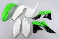 UFO KOMPLET PLASTIKÓW KAWASAKI KXF 250 (13-16)KOLOR OEM '14-15 (ZIELONY/BIAŁY/CZAR<br />NY) 