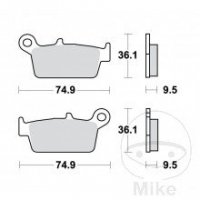 Delta Braking klocki hamulcowe przód KYMCO 50 Cobra Cross 00-06 F 