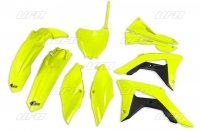 UFO KOMPLET PLASTIKÓW HONDA CRF 250 '18-'21 , 450 '17 - '20 Z OSŁONAMI FILTRA POWIETRZA KOLOR ŻÓŁTY FLUO 