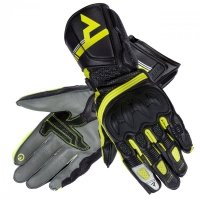 RĘKAWICE MOTOCYKLOWE DAMSKIE REBELHORN ST LONG BLACK, GREY, FLO YELLOW WM DM 