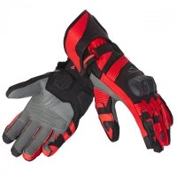RĘKAWICE MOTOCYKLOWE REBELHORN FIGHTER BLACK, FLUO RED XL 