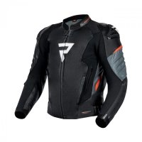 KURTKA SKÓRZANA REBELHORN VELOCE BLACK/GREY/FLUO RED 48 