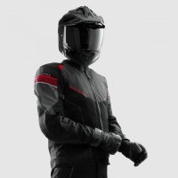 KURTKA MOTOCYKLOWA TEKSTYLNA REBELHORN HIFLOW 5 BLACK GREY RED XS 