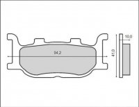 Brenta klocki hamulcowe (metaliczne) przód Yamaha XVS 1300 Midnight Star (07-15) 