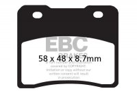 Klocki hamulcowe EBC FA102 (kpl. na 1 tarcze) 