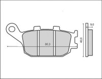 BRENTA KLOCKI HAMULCOWE TYŁ HONDA CBF 1000 ABS (06-09) 