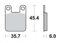 SBS KLOCKI HAMULCOWE KH115 CERAMIC KOLOR CZARNY PASUJE DO YAMAHA DT50R 04-, TZR50 03-, TOMOS 