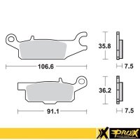 PROX KLOCKI HAMULCOWE KH443 YAMAHA YFM 550 GRIZZLY 11-14, YFM 700 GRIZZLY 07-18 PRZÓD LEWY 