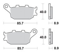 SBS KLOCKI HAMULCOWE KH174 HONDA CRF 1000/1100 L AFRICA TWIN 16-20 TYŁ/TYLNE STREET PERFORMANCE (EXCEL) SINTER KOLOR ZŁOTY 