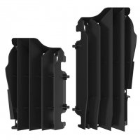 POLISPORT OSŁONY CHŁODNICY (KRATKI - KOMPLET) KAWASAKI KXF 250 17-20 KOLOR CZARNY 