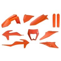 POLISPORT KOMPLET PLASTIKÓW (FULL KIT) KTM EXC/EXC-F TPI 20-23 W ZESTAWIE OSŁONA LAMPY (8668600002) I OSŁONY AMORTYZATORÓW (8398 