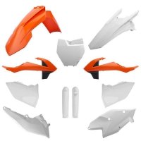 POLISPORT KOMPLET PLASTIKÓW (FULL KIT) KTM SX/SX-F/XC-F 16-18 W ZESTAWIE TABLICA PRZEDNIA (8664900002) I OSŁONY AMORTYZATORÓW (8 