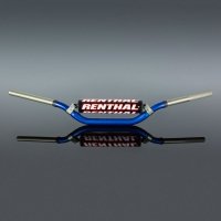 RENTHAL KIEROWNICA 1,1/8 CALA (28,6MM) MX TWINWALL 998 HANDLEBAR BLUE REED / WINDHAM PADDED KOLOR NIEBIESKI Z GĄBKĄ 
