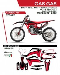 UFO KOMPLET NAKLEJEK (OKLEIN) GAS GAS MC 125 21-22; MC 250 22; MCF 250/350/450 21-22 STOKES KOLOR CZARNY - WYPRZEDAŻ 