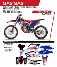 UFO KOMPLET NAKLEJEK (OKLEIN) GAS GAS MC 125 21-22; MC 250 22; MCF 250/350/450 21-22 PATRIOT KOLOR CZARNY - WYPRZEDAŻ 