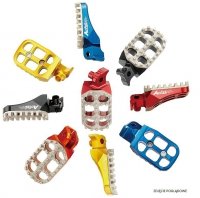 ACCEL PODNÓŻKI KAWASAKI KXF250 05-17,KXF450 07-17, ALUMINIUM T7075, KOLOR ZIELONY, REGULOWANA SZEROKOŚĆ - PROMOCJA 