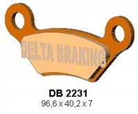 DELTA BRAKING KLOCKI HAMULCOWE KH609 PRZÓD/TYŁ JCB 800D/1000D GROUNDHOG 08-09, 800D/1000D WORKMAX 10-14, TYŁ JOHN DEERE XUV 625I 