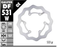GALFER TARCZA HAMULCOWA TYŁ YAMAHA YZ 250 22-, YZ 250F 21-, YZ 450F 20- WAVE (240X115X4MM) 