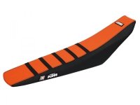 BLACKBIRD POKROWIEC / POSZYCIE NA SIEDZENIE KTM SX/SXF 07-10, EXC/EXCF 08-11 ZEBRA KOLOR CZARNY POMARAŃCZOWY 