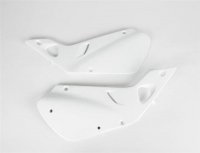 UFO BOCZKI TYLNE HONDA CR 125 98-99, CR 250 97-99 KOLOR BIAŁY 