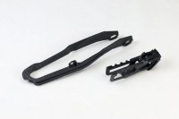 UFO KOMPLET ŚLIZG + PROWADNICA ŁAŃCUCHA HONDA CRF 450R/RX 19-20, KOLOR CZARNY 