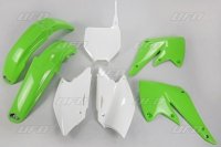 UFO KOMPLET PLASTIKÓW KAWASAKI KXF 250 04-05 KOLOR OEM (ZIELONY/BIAŁY) (KA203E999) 
