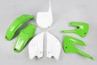 UFO KOMPLET PLASTIKÓW KAWASAKI KX 85 01-13 RESTYLING KOLOR OEM (ZIELONY/BIAŁY) (KA207KE999) 