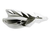 RACETECH (RTECH) OSŁONY RĄK (HANDBARY) RAPTOR KOLOR BIAŁY (Z MOCOWANIAMI NA KIEROWNICĘ 22,2MM I 28,6MM) 