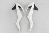 UFO OSŁONY CHŁODNICY KTM SX/SXF 16-18 (Z WYJĄTKIEM SX 250 16), EXC/EXCF TPI 17-19, KOLOR OEM (BIAŁY/CZARNY) 