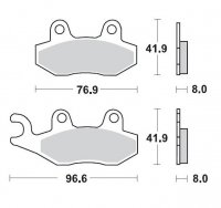 MOTO-MASTER KLOCKI HAMULCOWE KH135 / KH214 SINTER METAL ENDURO: 21 (NITRO) KAWASAKI:KX125/250/5<br />00 