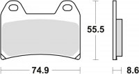 TRW ZF KLOCKI HAMULCOWE KH244 ORGANIC APRILIA PEGASO 650 05-10, BMW F 800 GT /R / S / ST 08-16, KTM 790 ADV 19-, 1090 ADV 17-, S 