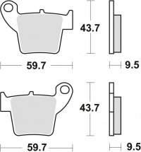 TRW ZF KLOCKI HAMULCOWE KH346 SINTER OFFROAD (WYCZYNOWE) HONDA CRF 250 04-, CRF 450 02-, TYŁ 