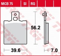 TRW ZF KLOCKI HAMULCOWE KH047 SINTER OFFROAD CAGIVA W8 125 92-95, RIVER 600 94-97, ELEFANT 650/750 85-89 TYŁ, HUSQVARNA CR 250 8 