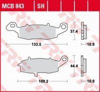 TRW ZF KLOCKI HAMULCOWE KH231 ORGANIC KAWASAKI VN 900 06-17, VN 1500 98-03, VN 1600 03-08, VN 1700 09-17, VN 2000 04-10, SUZUKI 